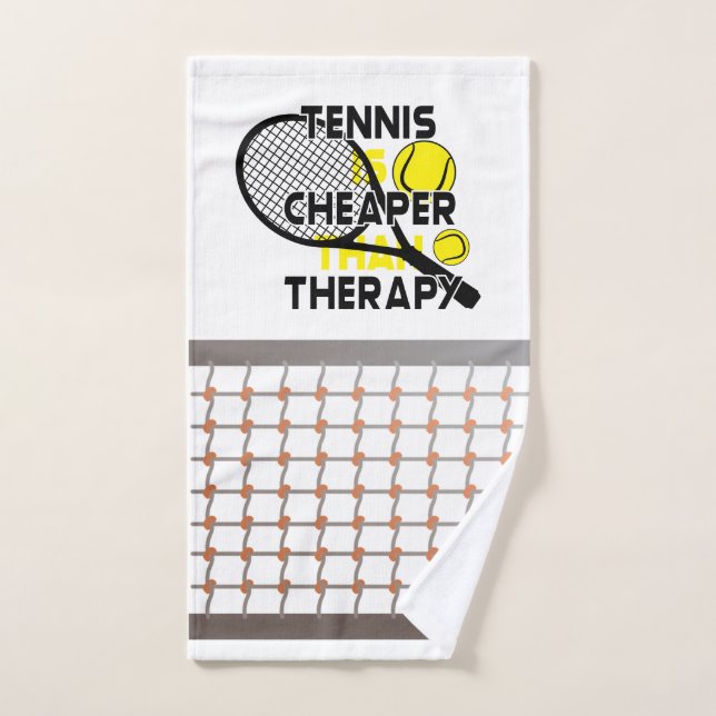 Tennis is cheaper than therapy  hand towel (Hand Towel)