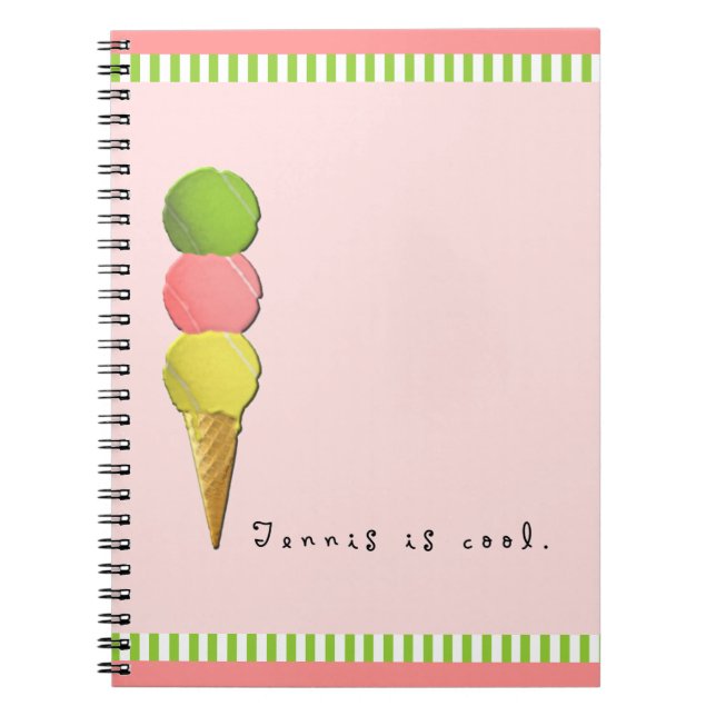 Tennis Is Cool Spiral Notebook (Front)