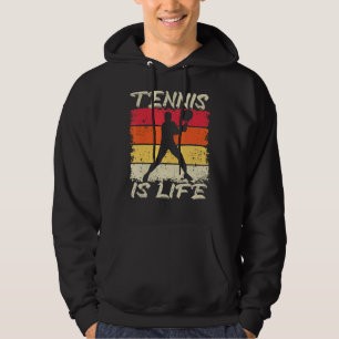 Tennis Is Life Vintage Sports Hoodie
