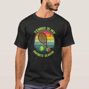 Tennis Is My Favourite Season Retro Vintage Tennis T-Shirt