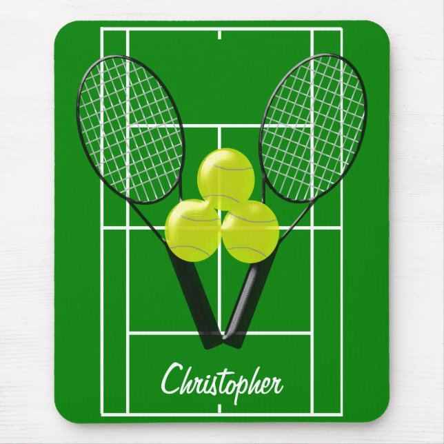 Tennis Just Add Name Mouse Pad (Front)