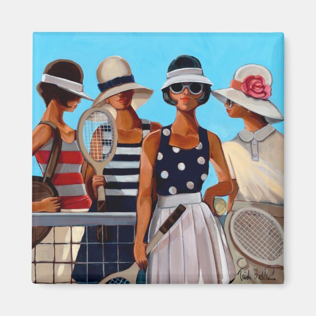 Tennis Ladies by Trish Biddle Magnet (Front)