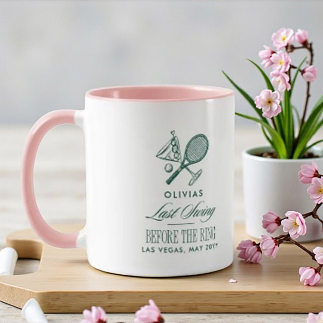 Tennis Last Swing Before The Ring Bachelorette Mug (Creator Uploaded)