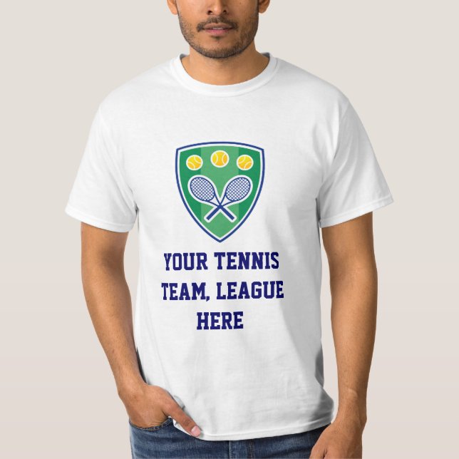 Tennis League T Shirts and Sweaters. Customisable (Front)