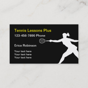 Tennis Lessons Business Card Template