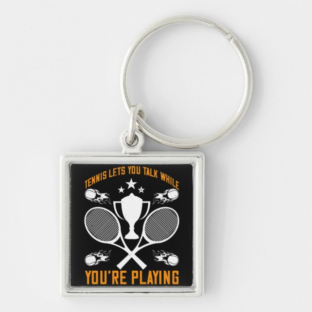 Tennis Let You Talk While Playing Key Ring (Front)