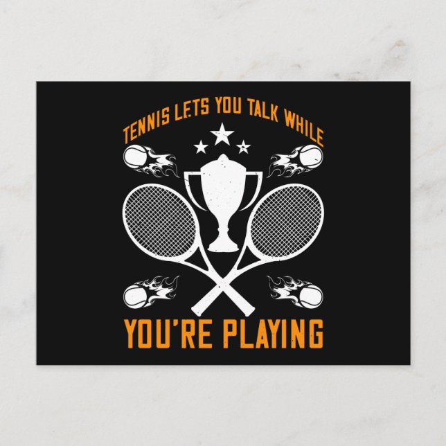 Tennis Let You Talk While Playing Postcard (Front)