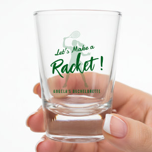 Tennis Let's Make a Racket Bachelorette Party Shot Glass