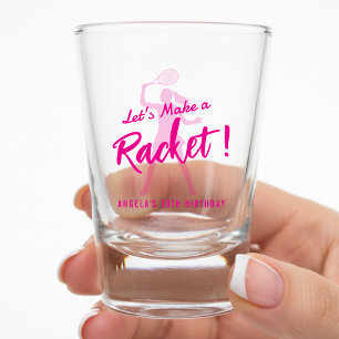 Tennis Let's Make a Racket Birthday Party Shot Glass