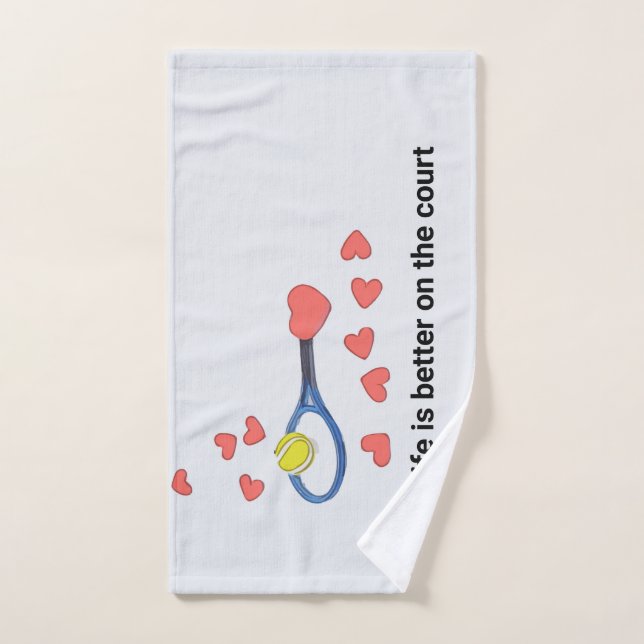 Tennis life is better on the court with love hand towel (Hand Towel)