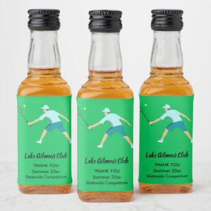 Tennis Liquor Bottle Label