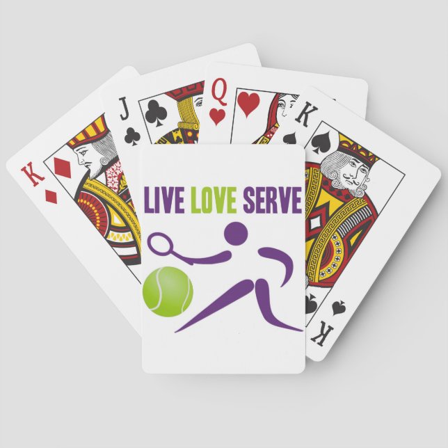 Tennis: Live. Love. Serve. Playing Cards (Back)