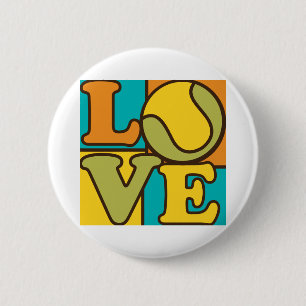 Tennis Love 6 Cm Round Badge