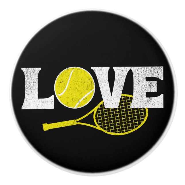 Tennis Love Ceramic Knob (Front)