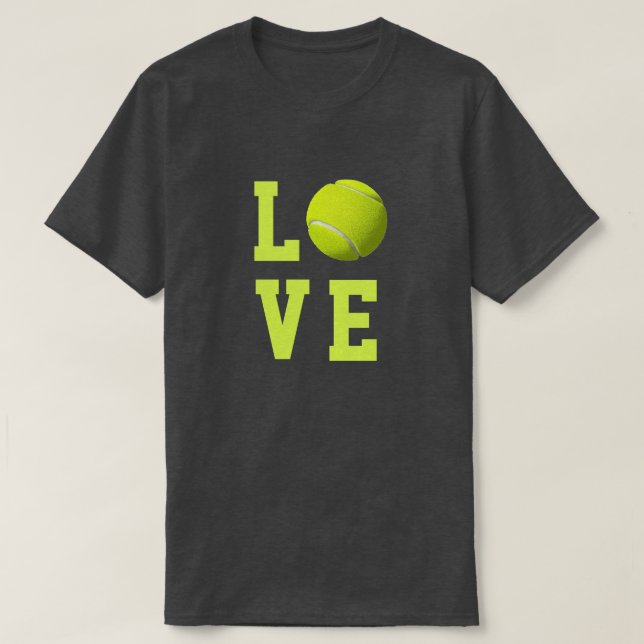Tennis Love Customisable T-Shirt (Design Front)