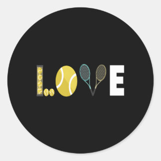 Tennis Love I Tennis Racket Tennis Ball Tennis Pla Classic Round Sticker