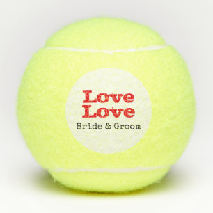 Tennis Love Love bride and groom wedding Tennis Balls