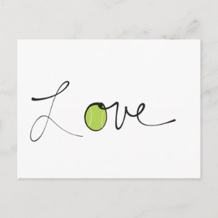 Tennis love postcard