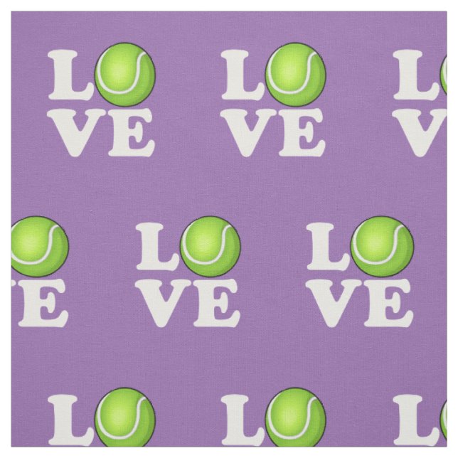 Tennis Love Tennis Fan Lilac Colour Fabric (Swatch)