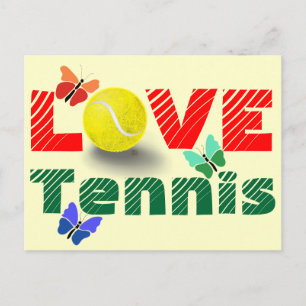 Tennis Love Valentine's day Holiday Postcard