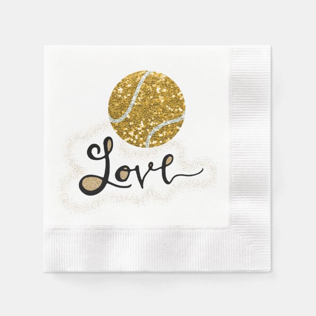 Tennis Love with Ball  Napkin (Front)