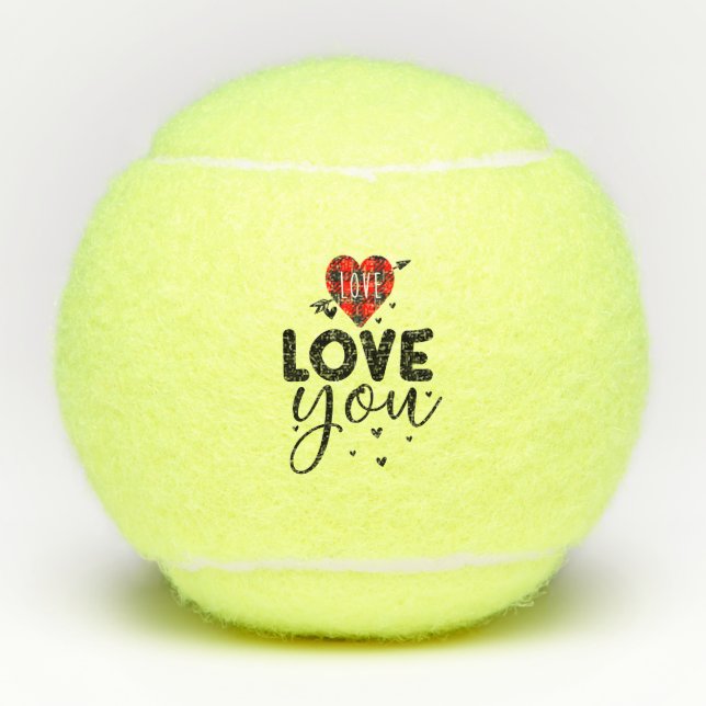 Tennis love you for Valentine's Day to lover  Tennis Balls (Front)