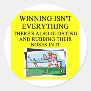 tennis lover classic round sticker