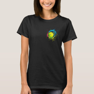 Tennis Lover Colourful Tennis Ball Splash Art T-Shirt
