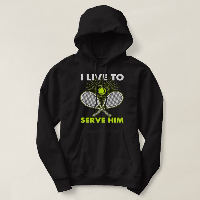 Tennis Lover Player I play and I know Things funny Hoodie (Design Front)