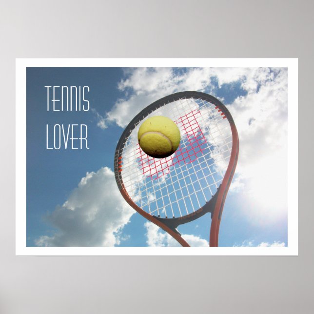 Tennis Lover, Racket and Ball in Air Poster (Front)