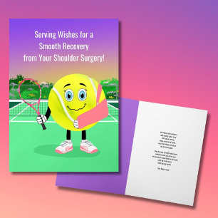Tennis Lover Shoulder Surgery Get Well Card