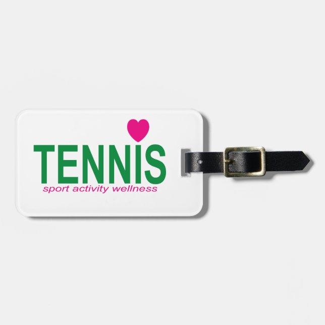 Tennis Luggage Tag (Front Horizontal)