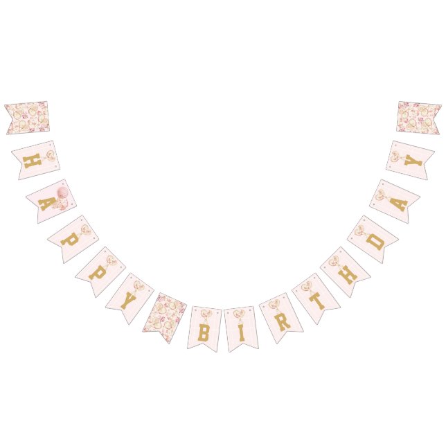 Tennis Luxury Girl Happy Birthday Bunting (All)