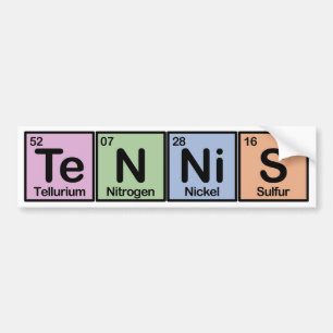Tennis Made of Elements Bumper Sticker