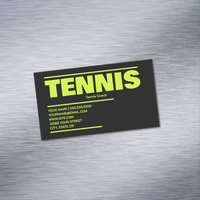 Tennis Magnetic Business Card (In Situ)