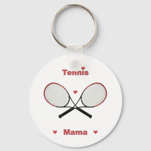 Tennis Mama Hearts Key Ring
