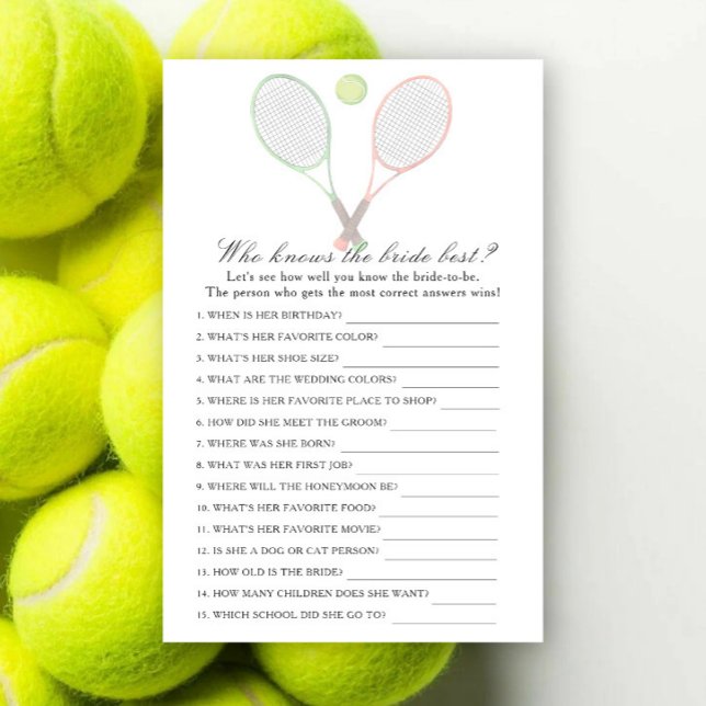 Tennis Match Bridal shower - Bride the best (Creator Uploaded)