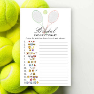 Tennis Match Bridal shower Emoji Pictionary game