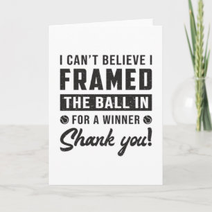 Tennis Match Racket Player Court Funny Gift Idea Card
