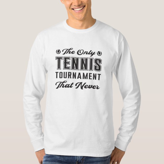 Tennis Match Racket Player Court Funny Gift Idea T-Shirt (Front)