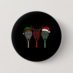 Tennis Merry Chistmas 3 Tennis Racket Christmas  6 Cm Round Badge