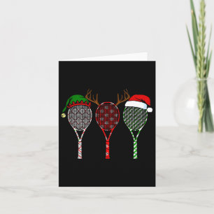 Tennis Merry Chistmas 3 Tennis Racket Christmas Card