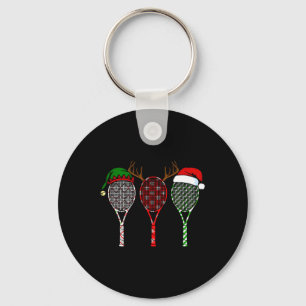 Tennis Merry Chistmas 3 Tennis Racket Christmas  Key Ring