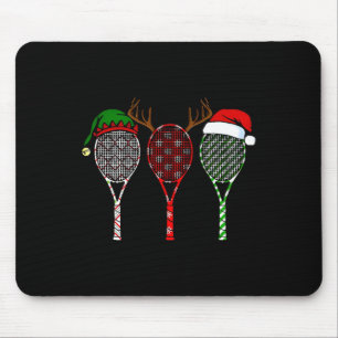 Tennis Merry Chistmas 3 Tennis Racket Christmas  Mouse Pad