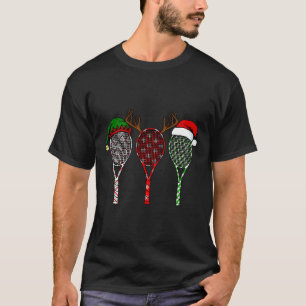 Tennis Merry Chistmas 3 Tennis Racket Christmas T-Shirt