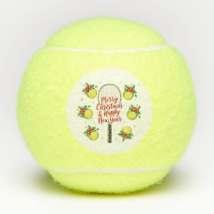 Tennis Merry Christmas and Happy New Year Balls