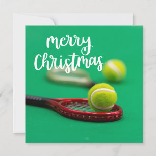 Tennis Merry Christmas Card