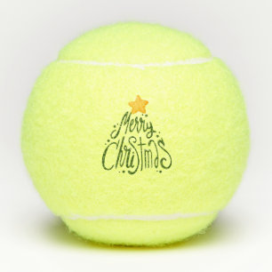 Tennis Merry Christmas Tree Tennis Balls