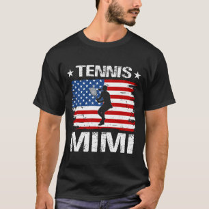 Tennis MIMI USA Flag Father's Day T-Shirt