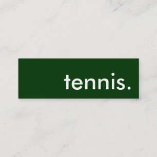 tennis. mini business card